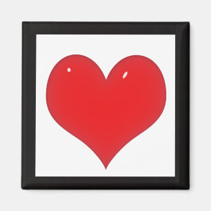 Klein rood hart (Jouw tekst toevoegen) Magneet