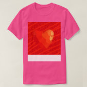 Klein Rood Hart op Rood T-shirt (Design voorkant)