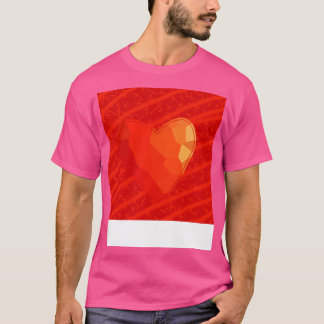 Klein Rood Hart op Rood T-shirt