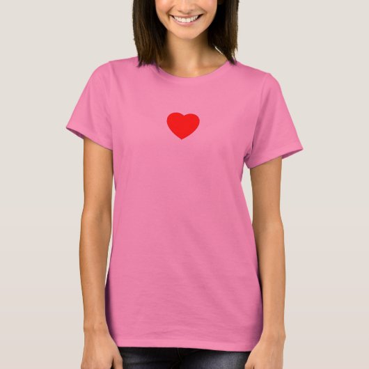 klein rood hart t-shirt (Voorkant)