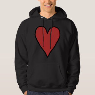 Klein rood hart van liefde 10 hoodie
