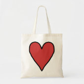 Klein rood hart van liefde 10 tote bag (Voorkant)