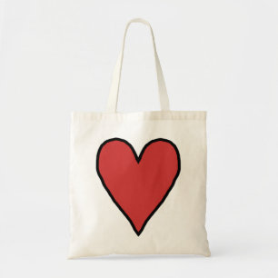 Klein rood hart van liefde 10 tote bag