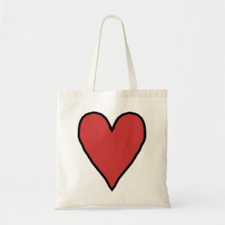Klein rood hart van liefde 10 tote bag