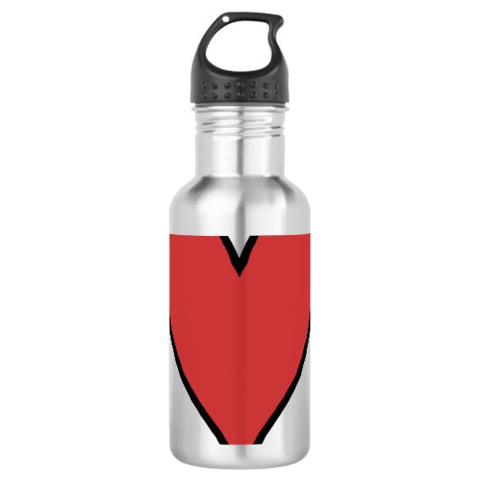 Klein rood hart van liefde 10 waterfles  (Voorkant)