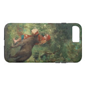 Klein rood, mooi kunstschilderij Case-Mate iPhone case (Achterkant (Horizontaal))