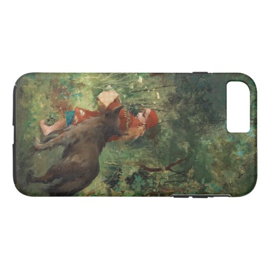 Klein rood, mooi kunstschilderij Case-Mate iPhone case (Achterkant (Horizontaal))