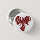 Klein rood Phoenix-Logo, knop Ronde Button 3,2 Cm (Voorkant /achterkant)