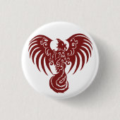 Klein rood Phoenix-Logo, knop Ronde Button 3,2 Cm (Voorkant)