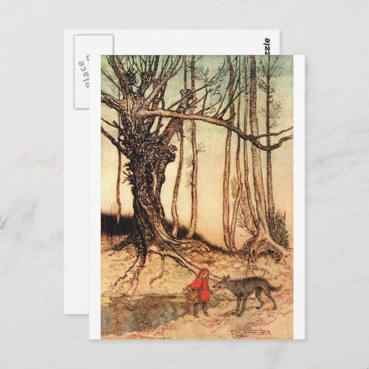 klein-rood-rijdend-afbeelding-6 briefkaart (Voorkant / Achterkant)