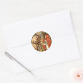 klein-rood-rijdend-afbeelding-9 ronde sticker (Envelop)