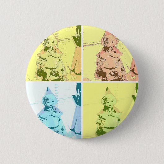  klein rood ronde button 5,7 cm (Voorkant)