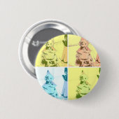  klein rood ronde button 5,7 cm (Voorkant /achterkant)