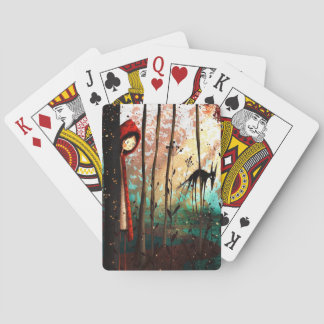 Klein rood sprookje wolf pokerkaarten