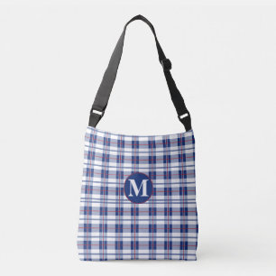 Klein, Rood, Wit & Blauw Monogram Plaid Crossbody Tas