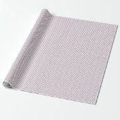 Klein Rood Wit Blauw Raster  Cadeaupapier (Uitgerold)