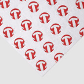 klein rood wit volleybalpatroon tissuepapier (Detail)