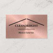 Klein Roos Gold Home Cleaning Visitekaartje (Voorkant)