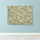 Klein roze en wit bloemmapontwerp canvas afdruk (Insitu (Houten vloer))