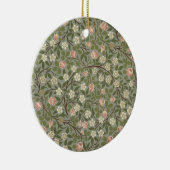 Klein roze en wit bloemmapontwerp keramisch ornament (Rechts)