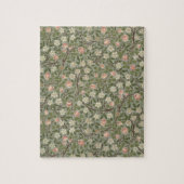 Klein roze en wit bloemmapontwerp legpuzzel (Verticaal)