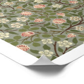 Klein roze en wit bloemmapontwerp poster (Hoek)