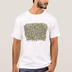 Klein roze en wit bloemmapontwerp t-shirt