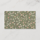 Klein roze en wit bloemmapontwerp visitekaartje (Achterkant)