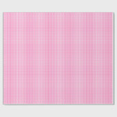 Klein roze en wit gingham-pakpapier cadeaupapier (Vlak)