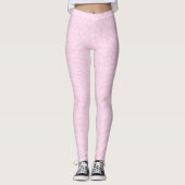 Klein roze en wit Gingham patroon Leggings (Voorkant)