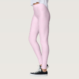 Klein roze en wit Gingham patroon Leggings