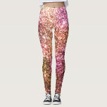 Klein roze leggings<br><div class="desc">De leggings gaan van roze naar goud,  waardoor een dynamisch beeldend effect ontstaat.</div>