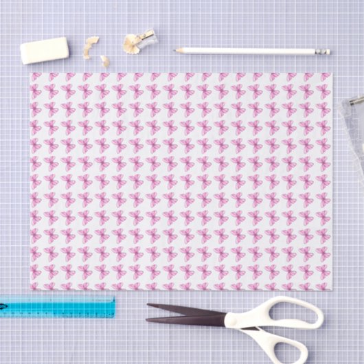 Klein roze vlinderpapier tissuepapier (Craft)