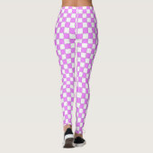 Klein roze wit geruit patroon leggings (Achterkant)