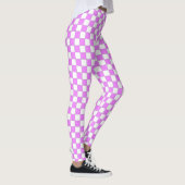 Klein roze wit geruit patroon leggings (Rechts)