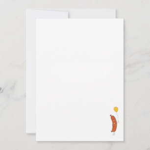 klein sausje, schattig thema voor sausages kaart