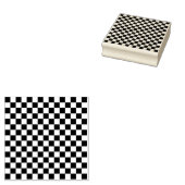 Klein schaakbordpatroon rubberstempel (Gestempeld)