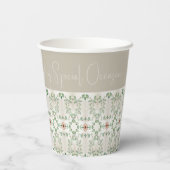 Klein schaal bloemenpatroon papieren bekers (Achterkant)