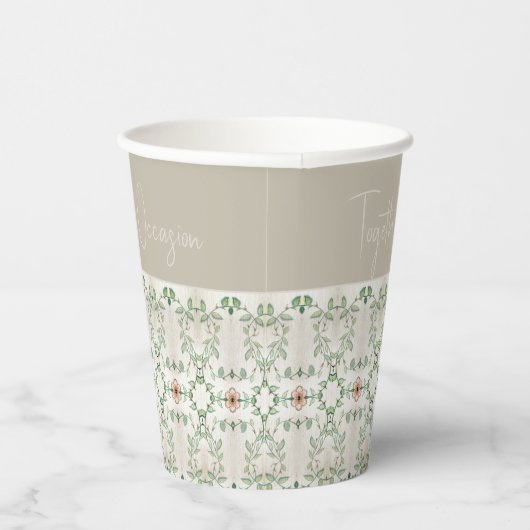 Klein schaal bloemenpatroon papieren bekers (Rechts)