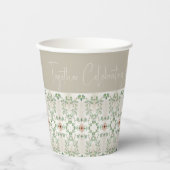 Klein schaal bloemenpatroon papieren bekers (Voorkant)