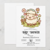 Klein  Schaap Baby shower Kaart (Voorkant / Achterkant)