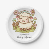 Klein Schaap Baby shower Papieren Bordje (Voorkant)