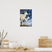 klein schaap, Ovis dalli, ooi en lam Poster (Keuken)