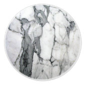 klein schandalig , modern chic grijs marmer keramische knop (Voorkant)