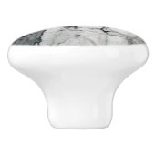 klein schandalig , modern chic grijs marmer keramische knop (Zijkant)