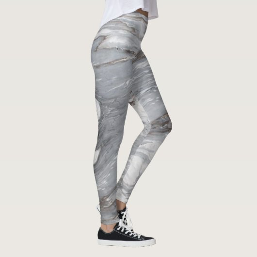 klein schandalig , modern chic grijs marmer leggings (Rechts)