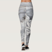 klein schandalig , modern chic grijs marmer leggings (Achterkant)