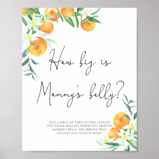 Klein schatje hoe groot is mama's buik spel poster (Voorkant)