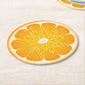 Klein schatje op komst Citroen citroen baby shower Ronde Kartonnen Onderzetter (Gebogen)