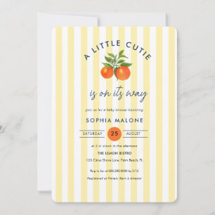 Klein schatje op komst Citrus baby shower  Kaart